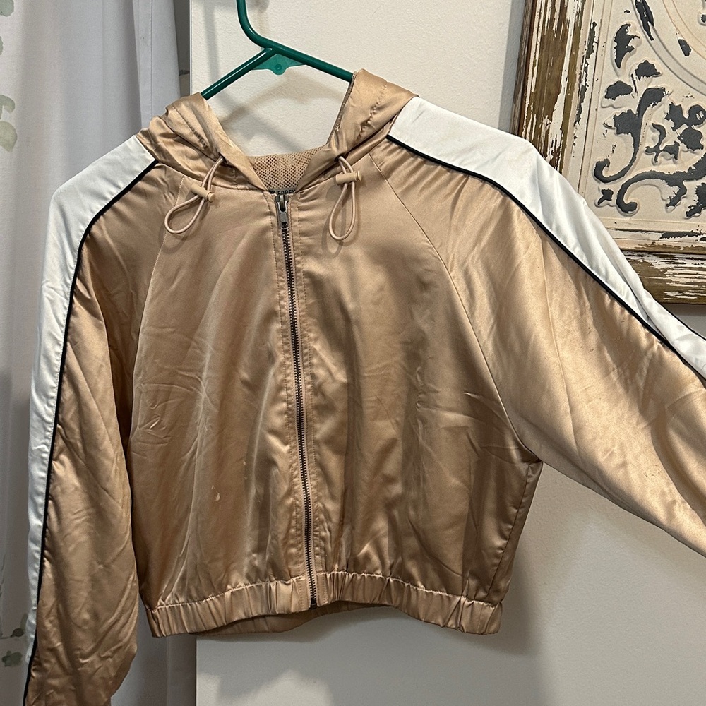Women's Tan Hooded Jacket